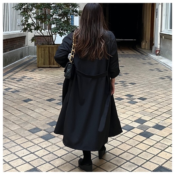 #41 Made in France Fabulous Spring Belted Trench Coat jacket - Picture 8 of 10